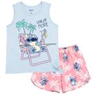 Conjunto de roupas Disney Lilo & Stitch, regata e shorts rosa 6