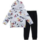 Conjunto de roupas Disney Mickey Mouse com capuz e calças de lã 24M