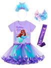 Conjunto de roupas Doctor Unicorn Mermaid Birthday Girls 8-9 anos Conjunto de roupas Doctor Unicorn Mermaid Birthday Girls 8-9 anos