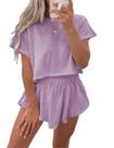 Conjunto de roupas Ecosunny, moletons femininos de verão de 2 peças