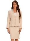 Conjunto de roupas femininas para escritório de negócios Allegra K Beige XXL