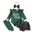 Conjunto de roupas FYBITBO Newborn Baby Girl Christmas Outfit 12-18M