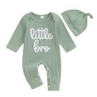 Conjunto de roupas GOOCHEER Newborn Baby Boy Little Brother 0-3 meses