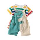 Conjunto De Roupas Infantis De Dinossauro Para O Verão, Moda Para Meninos E Meninas, 2 Peças, Conjunto De Roupas Infantis De Dinossauro Para O Verão, Moda Para Meninos E Meninas, 2 Peças,