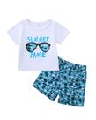 Conjunto de roupas Kucnuzki 2T para meninos: camisa e shorts