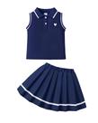 Conjunto de roupas Kucnuzki Spring Summer Toddler Girl 4T 5T Blue