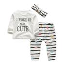 Conjunto de roupas KuKitty I Woke Up This Cute for Baby Girl (9-12M)