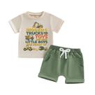Conjunto de roupas MA & BABY Toddler Baby Boy Summer Truck Print