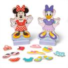 Conjunto de roupas magnéticas de madeira Disney Minnie & Daisy 52 unidades