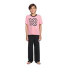 Conjunto de roupas Messi Boys de manga comprida, 2 peças, rosa doce, 4-18 anos