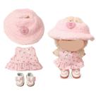 Conjunto de roupas para boneca LABUBU de 17 cm - vestido de piquenique Cherry