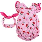 Conjunto de roupas para boneca Reborn de 17 a 22 polegadas com faixa de cabeça Cherry