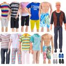 Conjunto de roupas para bonecas Carreuty for Ken Doll 30 cm com 6 blusas e 6 calças