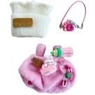 Conjunto de roupas para bonecas e acessórios SLLFLY 17 cm com chapéu e macacão de malha Conjunto de roupas para bonecas e acessórios SLLFLY 17 cm com chapéu e macacão de malha