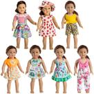 Conjunto de roupas para bonecas HOAKWA American Doll de 18 polegadas com 7 roupas