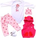 Conjunto de roupas para Reborn Baby Doll Girl de 17 a 22 polegadas com girafa
