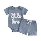 Conjunto de roupas Polinkety Newborn Baby Boy Romper Little Brother