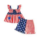 Conjunto de roupas PUHHAPIEY Toddler Baby Girls, roupa de 4 de julho