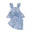Conjunto de roupas PUHHAPIEY Toddler Baby Girls Summer Linen 2-3T