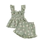 Conjunto de roupas PUHHAPIEY Toddler Baby Girls Summer Linen 6-12M-4-5Y