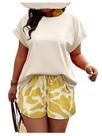 Conjunto de roupas SOLY HUX, blusa e shorts femininos plus size