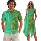 Conjunto de roupas TOADDITDO Palm Tree Print para casais