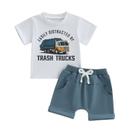 Conjunto de roupas Toddler Boy Summer 2T 3T 4T 5T WZTYYDS Letter Truck Conjunto de roupas Toddler Boy Summer 2T 3T 4T 5T WZTYYDS Letter Truck