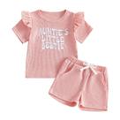 Conjunto de roupas XRTBMN Aunties Little Bestie Baby Girl 12-18M rosa Conjunto de roupas XRTBMN Aunties Little Bestie Baby Girl 12-18M rosa