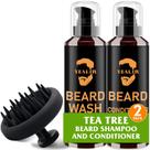 Conjunto de sabonete e condicionador de barba YEALIR com óleos de melaleuca 240 ml