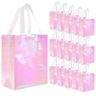 Conjunto de sacolas de presente, bolsa reutilizável Eccliy Glossy, 80 peças rosa