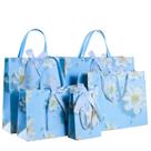 Conjunto de sacolas de presente, cartolina de estilo fresco com alças de rebite, 5 unidades
