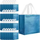 Conjunto de sacolas de presente Eccliy de 80 peças, sacola reutilizável brilhante com alças, sacolas de compras para casamento, Halloween, Ação de Graças e Natal (grande, azul lago)