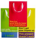 Conjunto de sacolas de presente MilkToast Brands Colorido Kraft de tamanho médio