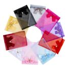 Conjunto de sacolas de presente, organza, pérola, laço, cordão, 10 unidades, 10 x 15 cm Conjunto de sacolas de presente, organza, pérola, laço, cordão, 10 unidades, 10 x 15 cm