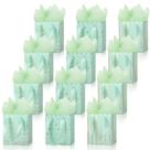 Conjunto de sacolas de presente Tenare de 12 peças, papel metálico, 18x10x23 cm, verde, dourado