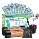 Conjunto de sacos de banheiro portáteis de 30L com gel absorvente para acampar
