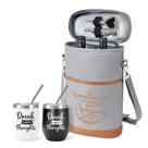 Conjunto de sacos refrigeradores de vinho isolados AW BRIDAL com copos
