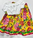 Conjunto de Saia Chita Algodão Carimbo e Blusa Ciganinha Tamanho 6 anos Conjunto de Saia Chita Algodão Carimbo e Blusa Ciganinha Tamanho 6 anos
