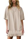 Conjunto de saia de duas peças Panadila Women Casual Desert Beige