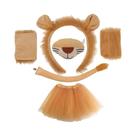 Conjunto De Saia E Faixa De Cabeça Com Orelhas E Cauda De Leão Para Adultos E Crianças, Fantasia De Conjunto De Saia E Faixa De Cabeça Com Orelhas E Cauda De Leão Para Adultos E Crianças, Fantasia De