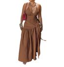 Conjunto de saia maxi de 2 peças com capa de banho Tinodu Brown Women
