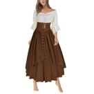 Conjunto de Saia Medieval Mingyuezai - Tamanho L - Estilo Renaissance