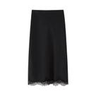 Conjunto De Saia Midi De Renda E Cetim Para Mulheres, Top Halter, Roupas Elegantes De Verão Conjunto De Saia Midi De Renda E Cetim Para Mulheres, Top Halter, Roupas Elegantes De Verão