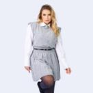 Conjunto De Saia Plissada Blusa Tricot Mousse