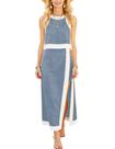 Conjunto de saias Seetaa Summer sem mangas Colorblock GreyBlue-M para mulheres Conjunto de saias Seetaa Summer sem mangas Colorblock GreyBlue-M para mulheres
