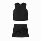 Conjunto de saias THLAI Summer, sem mangas, minissaia curta feminina