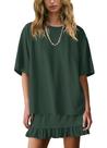 Conjunto de saias Yanekop Summer, 2 peças para mulheres, verde escuro - XL