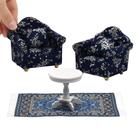 Conjunto de sala de estar Dollhouse Furniture iLand em escala 1/12
