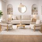 Conjunto de Sala de Estar Orion com 1 Sofá 2 Lugares Living e 2 Poltronas