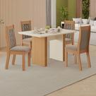 Conjunto de Sala de Jantar Analice 1,20 com 4 Cadeiras 100 MDF